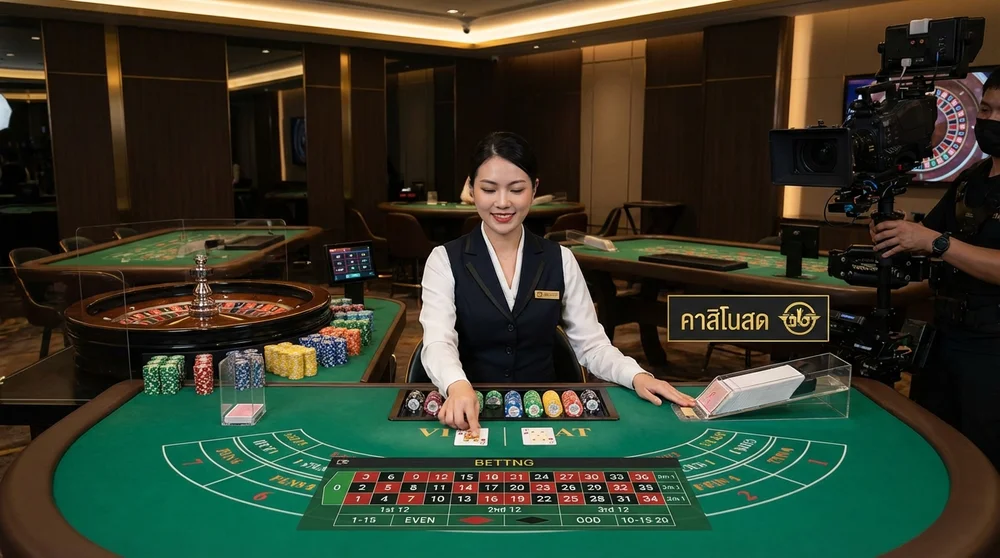 คาสิโนสด D55 บาคาร่าถ่ายทอดสด ดีลเลอร์สาวสวย